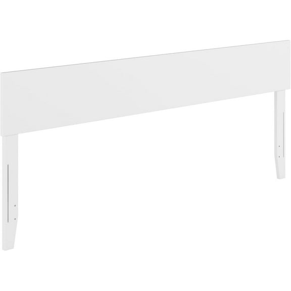 Modern King Headboard - White, Adjustable, USB Charger - Solid Wood & Veneers - 76" x 14" x 38"
