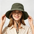 thumbnail image 2 of Women UPF 50+ Wide Brim Sun Hat, Breathable UV Protection Bucket Hat for Beach Travel, 2 of 5