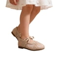 thumbnail image 4 of Elegyee Girls Summer Princess Shoes Bowkont Strap Lace Mesh Breathable Slip-On Flats Sneakers, 4 of 4