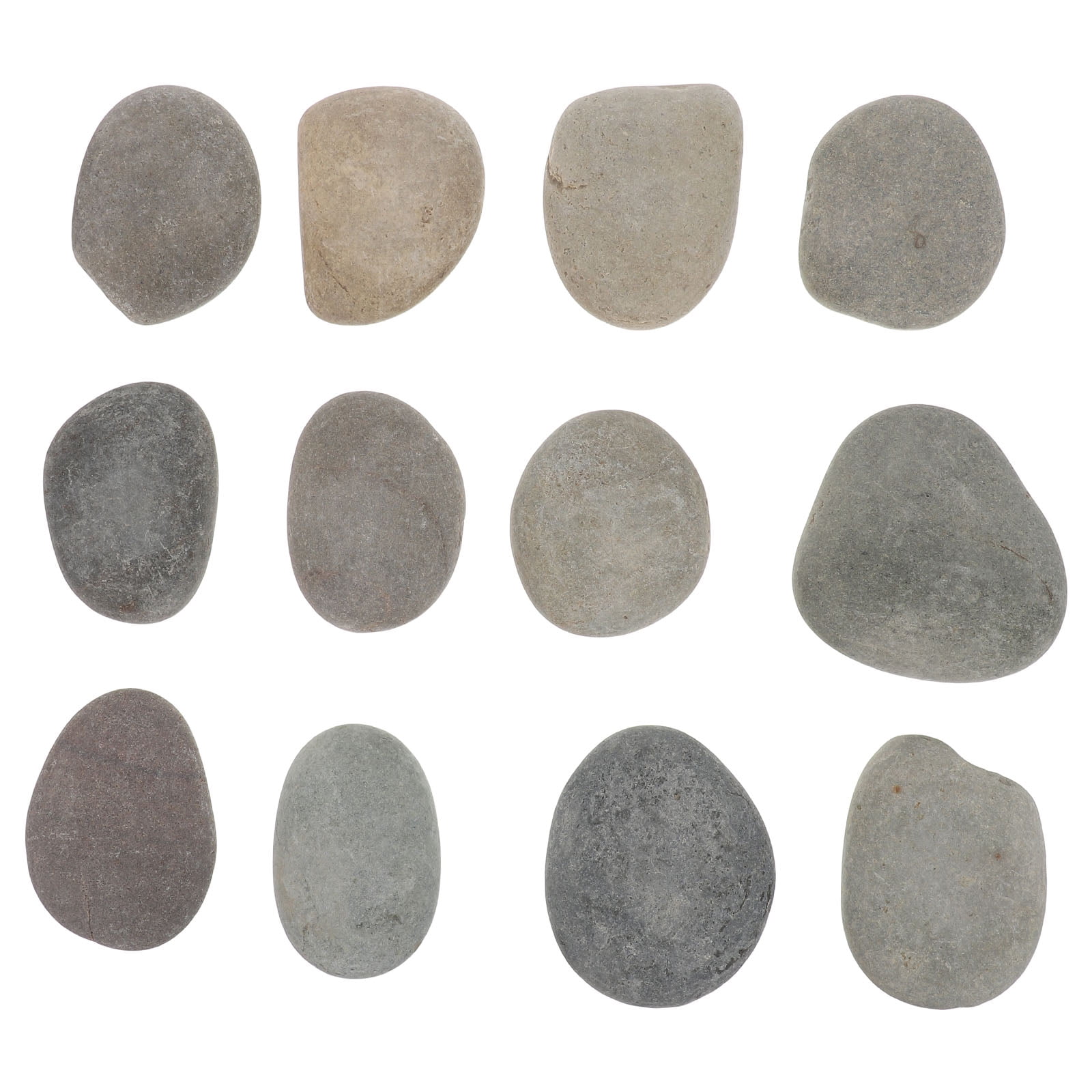 Minkissy Natural Pebble Painting Rocks Craft Stones Flat Smooth 5-8cm 12pcs