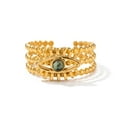 thumbnail image 6 of Juniper Treasures 18K Gold Plated Stainless Steel Beads Enamel Evil Eye Ring JOJO, 6 of 16