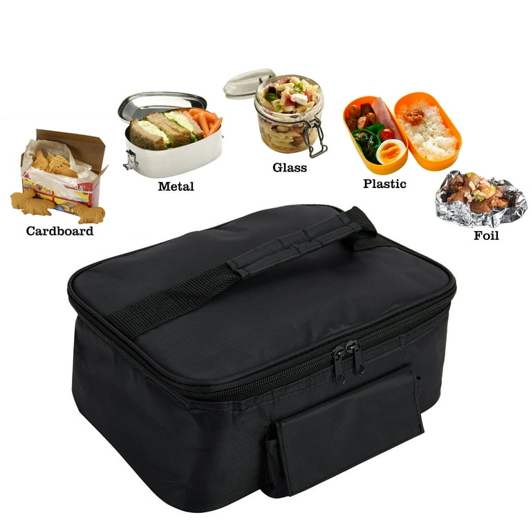 Car Food Warmer Portable 12V Personal Oven for Car Heat Lunch Box with Adjustable/Detachable Shoulder Strap, Using for Work/Picnic/Road Trip, Electric