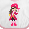 thumbnail image 4 of Inktastic Pirate Captain Girls Baby Bib, 4 of 4