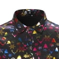 thumbnail image 5 of 2022 Christmas Button Up Shirt for Men Fun Printed Graphic Casual long Sleeve Santa Shirt Party Sweatshirts, 5 of 7