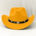 thumbnail image 2 of TIANZEN Blend Wide Brim Cowboy Hat For And Classic Western Fedora With Stylish Cowboy Hat Adult, 2 of 4
