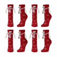 thumbnail image 5 of 4 Pack Holding Hands Socks Christmas Socks for Women Warm Cotton Crew Xmas Socks Christmas Gifts, 5 of 5