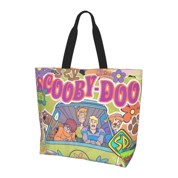 Large Capacity Shoulder Bag Scooby-Doo Tote Bags Shopping Handbag Portable Grocery Travel