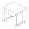 thumbnail image 2 of Monarch Specialties Nesting Table, Set Of 2, Side, End, Accent, Living Room, Bedroom, Grey Laminate, 2 of 3