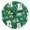 Black, variant on Bear Four Leaf Clover Pattern Wall Clock 10in Round Artistic Oil Painting Home Decor Desk Table Clock