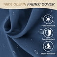 thumbnail image 6 of BPS 24x24x5 inch Outdoor Deep Seat Cushion, Water-Resistant Patio Furniture Cushions for Outdoor Chairs, Sofa, Couch, 2-Piece, Blue Striped, 6 of 9