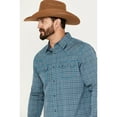 thumbnail image 2 of Moonshine Spirit Men's Free Bird Plaid Print Long Sleeve Western Snap Shirt Navy, 2 of 4