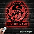 thumbnail image 2 of Craftnamesign Mountain Bike Metal Wall Art LED Light, MTB Sign, Bicycle Wall Decor, 2 of 5