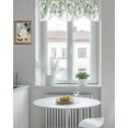 thumbnail image 5 of Tie Up Valance Curtain for Kitchen, Spring Sage Green Leaves Watercolor Rod Pocket Short Curtains Adjustable Tie-Up Shade Valances, Farm Foliage on White Window Treatment for Bathroom Bedroom 42x12in, 5 of 8