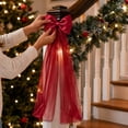 thumbnail image 6 of Extra Large Red Christmas Bow Decoration with Long Tulle Streamers for Window Display Party and Christmas Tree Holiday Decor 23.62 x 78.74 Inch, 6 of 7