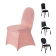 thumbnail image 2 of Efavormart 50 PCS Dusty Rose Stretchy Spandex Fitted Banquet Chair Covers for Party Dining Chairs Wedding Banquet Outdoor Event Catering Slip Covers, 2 of 5