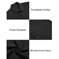 thumbnail image 5 of COOFANDY Mens Beach Shirts Short Sleeve Button Up Shirt Casual Summer Wedding Shirt with Pocket, 5 of 6