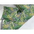 thumbnail image 2 of Exotic Bed Runner Set, Tropical Theme Leaves Illustration on Monochrome Maze Scenery Print, Decorative Bedding Scarf & 2 Pillow Shams for Hotels Homes, King, Black White and Fern Green, by Ambesonne, 2 of 3