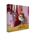 thumbnail image 3 of Bird Pink Dressing Room Clothes Animals & Insects Painting Gallery Wrapped Canvas Print Wall Art, 3 of 7