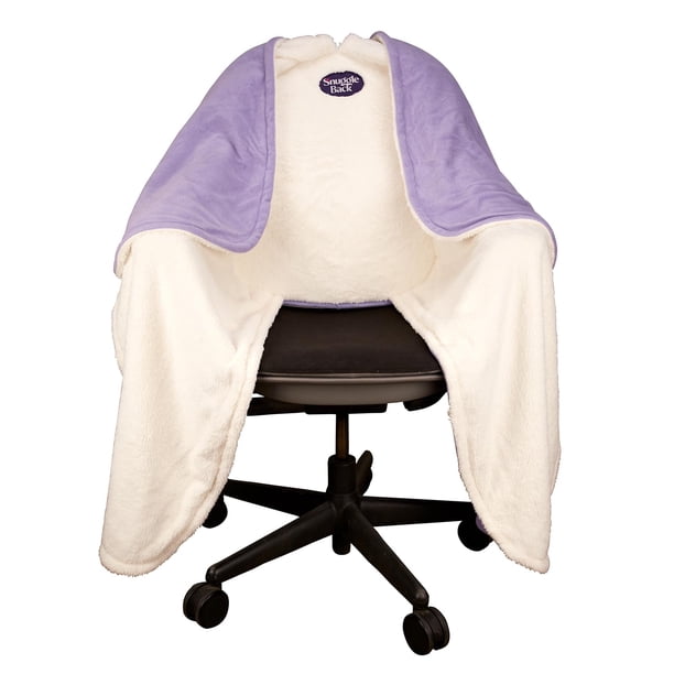 Manta para Silla de Oficina SnuggleBack Cómoda y Acogedora con Forro de Sherpa