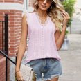 thumbnail image 6 of Royisotas Womens Tank Tops Casual Pink Summer Sleeveless Womens Camisole Tank Tops V-Neck Lace Patchwork Solid Color Cami Tank Tops for Women, 6 of 7