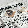 thumbnail image 3 of Gifts for Son from Mom Fathers Day Birthday Gifts to My Son Blanket Boys Christmas Valentines Day Gifts for Him Love Son Letters Printed Soft Flannel Fleece Blanket for Bed Couch 60" x 50", 3 of 6