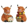 thumbnail image 2 of 2Pcs Highland Cow Figurine Decor, Resin Highland Cow Gifts for Thanksgiving, Scottish Home Kitchen Table Tiered Tray Statue Decoration, 2 of 8