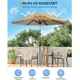 thumbnail image 2 of 9FT Outdoor Patio Umbrella, Outdoor Table Umbrella, Market Umbrella With Push Button Tilt and Crank, 6 Sturdy Ribs UV Protection Waterproof for Garden, Deck, Backyard, Pool, 2 of 7