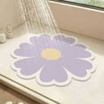 thumbnail image 4 of Gnwei Green Flower Shaped Bath Rug - Non-Slip Water Absorbent Bathroom Mat - Super Cute Machine Washable Bathroom Rug - Small Round Floral Soft and Fluffy Bath Mat, 4 of 6