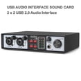 thumbnail image 3 of 2 in 2 Out USB Audio Interface 32Bit/384KHZ Studio Kit Record Professional Sound Card 48V Phantom, 3 of 5