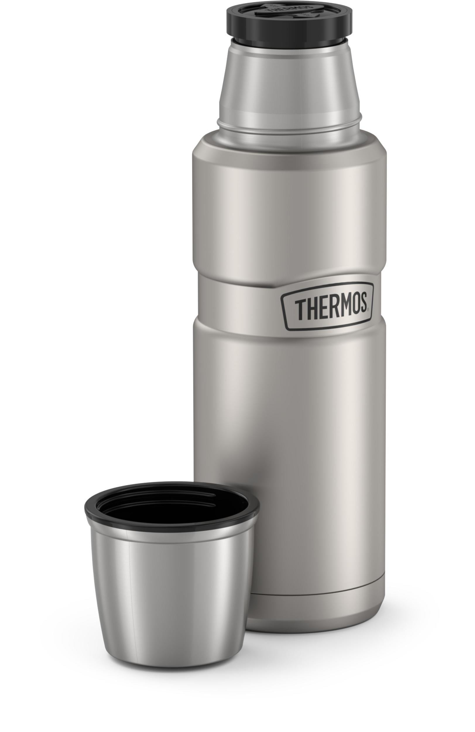 Rock Work Series Stainless Steel Beverage Bottle Thermos 1.1 qt Silver/Black 