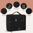 thumbnail image 4 of GYTF Travel Toiletry Bag for Women and Men,Water-resistant Travel Makeup Bag with Hanging Hook,Shower Bag for Essentials,Shampoo & Toiletries，Dopp Kit Shaving Bag,Black, 4 of 8