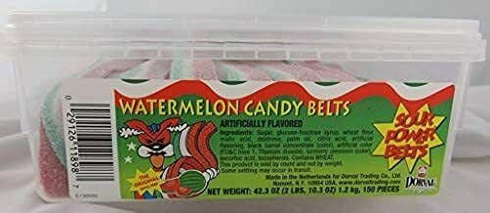 Product Of Sour Power Belts, Unwrap Watermelon, Ct 150 - Sugar Candy / Grab Varieties & Flavors