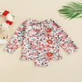thumbnail image 3 of QJUHUNG Kid Baby Girls One Piece Swimsuit Long Sleeve Zipper Swimwear Ruffle Rashguard Bathing Suits Beachwear, 3 of 6