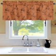 thumbnail image 6 of Abstract Cowboy Horse Window Valance for Kitchen, Vintage Orange Background Western Rod Pocket Short Curtain for Small Windows, Light Filtering Decorative Valance, 60 x 14 Inch, 1 Panel, 6 of 9