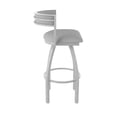 thumbnail image 4 of 861 Artemis 30" Swivel Bar Stool with Anodized Nickel Finish and Canter Folkstone Grey Seat and Back, 4 of 5