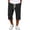 EM41_Black, variant on Men's Waffle Capri Pant Baggy Below Knee Summer Sweat Shorts Elastic Waist Athletic Casual Drawstring 3/4 Pants with Pockets Light Green 3XL