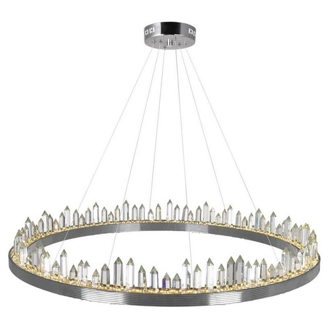 LED Chandelier with Polished Nickel Finish