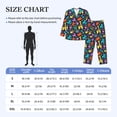 thumbnail image 4 of Salouo Colorful Air Balloons1 Print Button-Front Long Sleeve Pajama Set for Men, Soft 2Pjs Men's Long Sleeve Sleepwear-Medium, 4 of 7