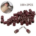 thumbnail image 2 of 100pcs 320 Grit Drum Sanding Bands Sleeves + 2pcs Mandrels Sandpaper Rotary Tool, 2 of 4