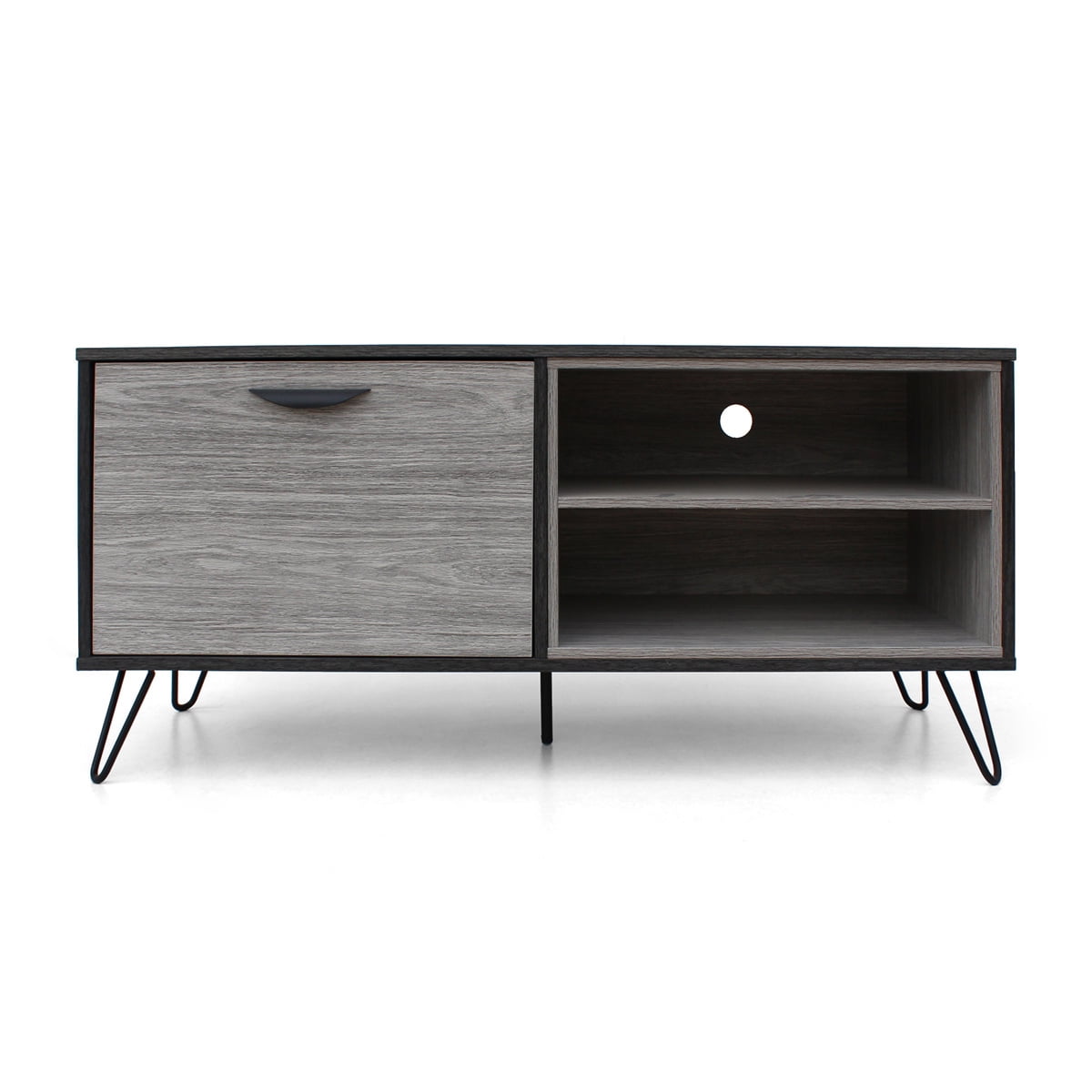 Kepooman Contemporary TV Media Stand, Living Room Entertainment Center with Storage, Storage Shelves and Cabinets for Living Room Bedroom, Grey Kepooman Contemporary TV Media Stand, Living Room Entertainment Center with Storage, Storage Shelves and Cabinets for Living Room Bedroom, Grey