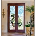 Tropical Etched Glass See-Thru Design 24 in. x 96 in. Right Decorative ...