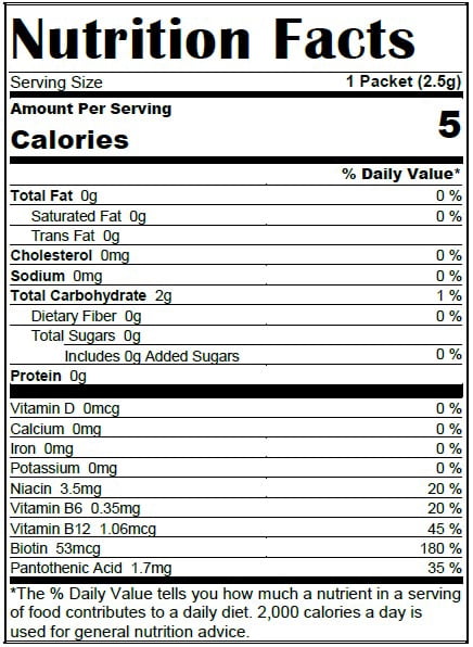 Great Value Energy Peach Mango Drink Mix Packets, Caffeinated, Sugar-Free, 10 Coun
