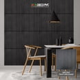 thumbnail image 2 of Panel decorativo Lambrin Acústico Negro Texturizado Para Muro Tipo Madera 60x60cm 4pz, 2 of 8