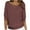 Brown, variant on XMMSWDLA Womens Casual Puff Sleeve Sweater Crewneck 3/4 Sleeve Knit Tops Solid Office Thin Knitted Pullover Sweaters Purple Sweater for Woman
