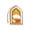 Orange, variant on Yellow Yellow Wooden Ramadan Hanging Decoration Eid Mubarak Ornament For Home Office Display Kz-24012