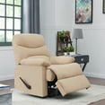 thumbnail image 2 of Homesvale Wall Hugger Standard Recliner Chair, Microfiber Beige Khaki, 2 of 7