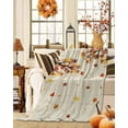 thumbnail image 2 of Maple Leaf Flannel Blanket for Bed,Travel and Camping, Fall Autumn Leaves Super Soft Cozy Blanket for All Seasons 32"x48", 2 of 6