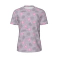 thumbnail image 5 of Wukai Flamingo Print Men's Short-Sleeved Mesh T-Shirt,Quick-Dry Short Sleeve Workout T-Shirt-X-Small, 5 of 8