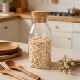 thumbnail image 4 of Lunxisen 4 Pcs Glass Tea Jar with Cork Lid Airtight Storage Container for Kitchen Pantry Organization, 4 of 7