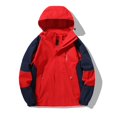 thumbnail image 4 of Unir Waterproof Hiking Soft Shell Jacket for Women, Hooded Windproof, Lightweight Outdoor Travel Coat, 1 Piece, L-XXXXL, Plus Size Friendly, 4 of 4